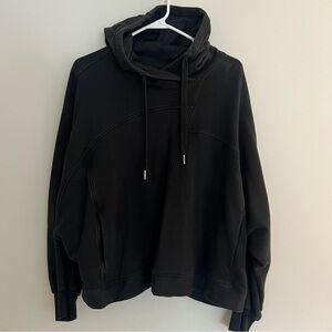 lululemon cropped hoodie black 10